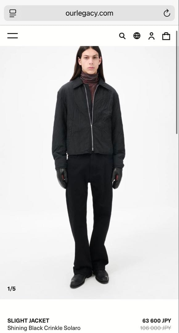 ourlegacy slight jacket サイズ46 新品