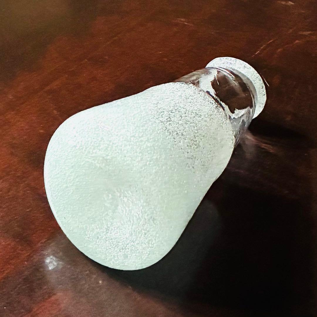 横山秀樹　花入れ　吹きガラス 泡