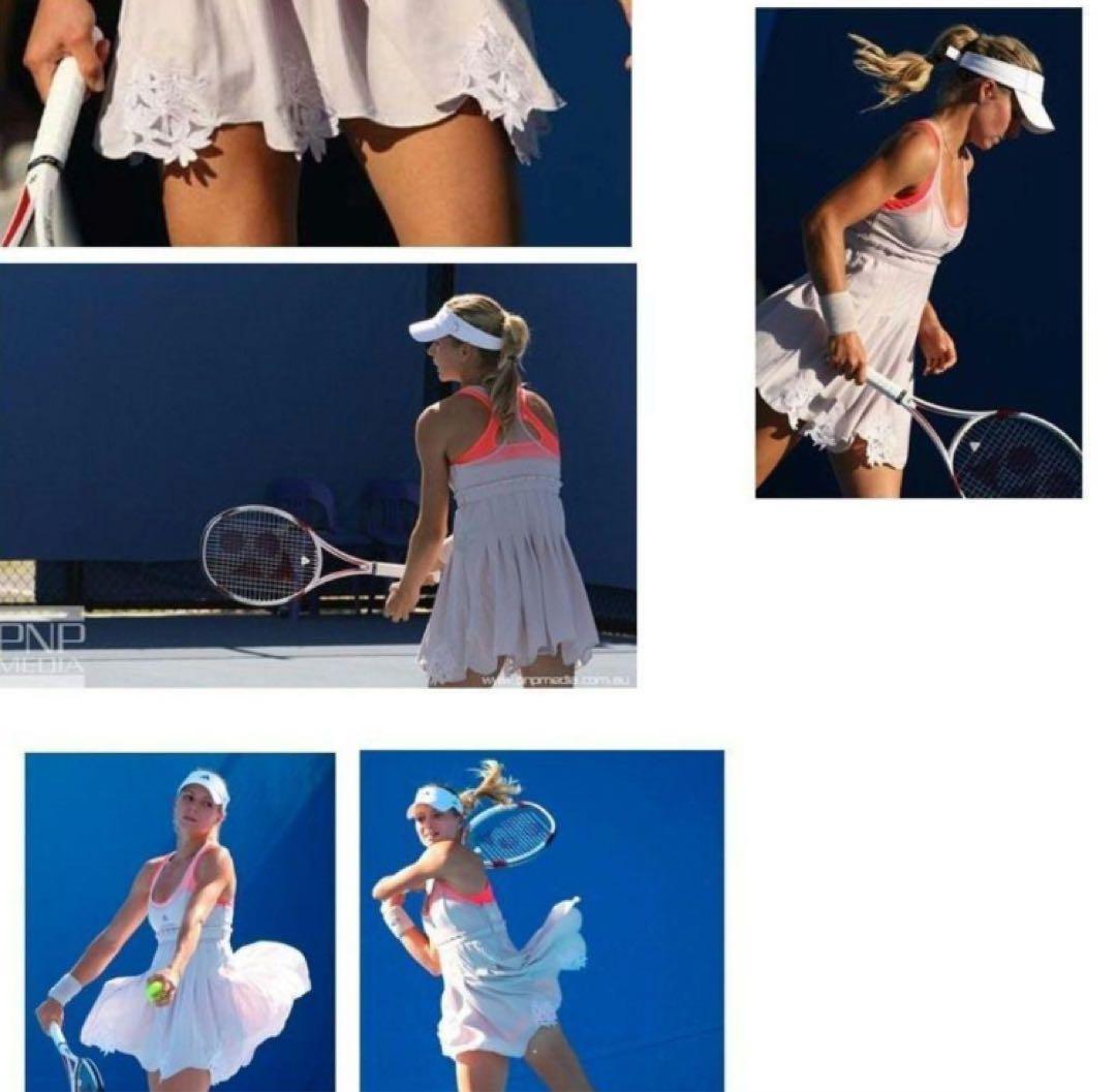 希少 新品 adidasステラ マッカートニー 白 ワンピ プリーツ レース