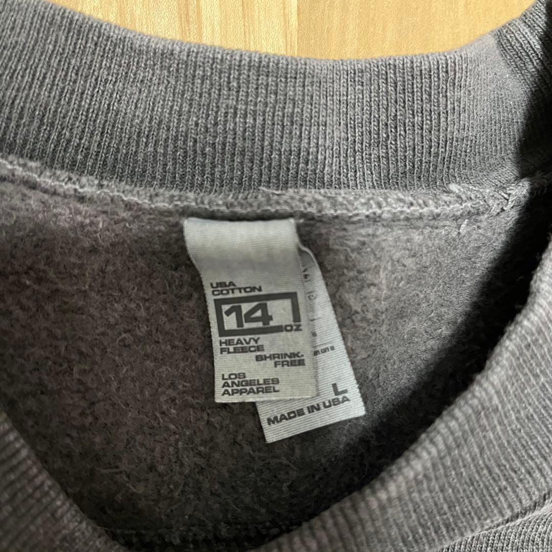 ロサンゼルスアパレル クルーネック スウェット ヴィンテージブラック ロスアパ