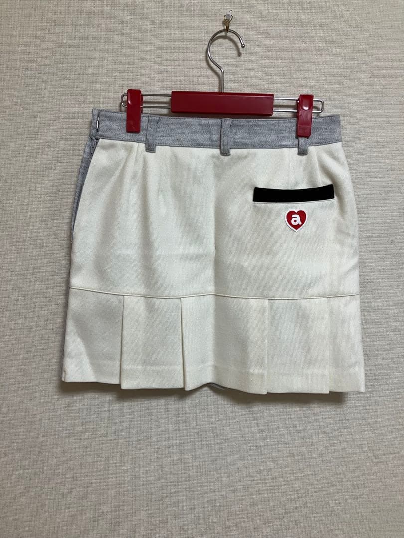 【タグ付き未使用品】archivio プリーツスカート グレー ホワイト