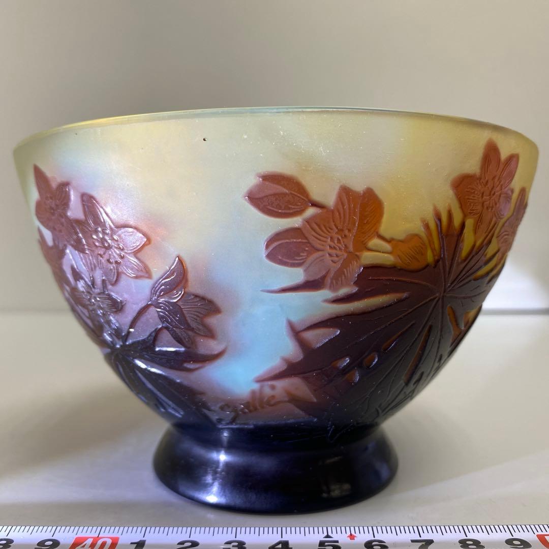 エミールガレ　鵬雲斎　茶碗　共箱　直径14㎝　チコヒ　東な7-0921⭐︎1F