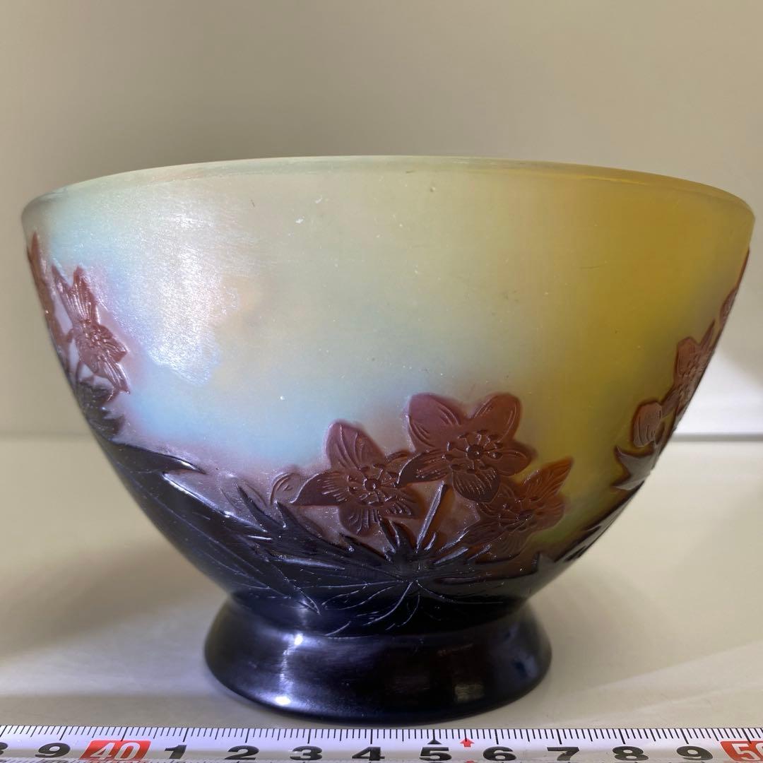 エミールガレ　鵬雲斎　茶碗　共箱　直径14㎝　チコヒ　東な7-0921⭐︎1F