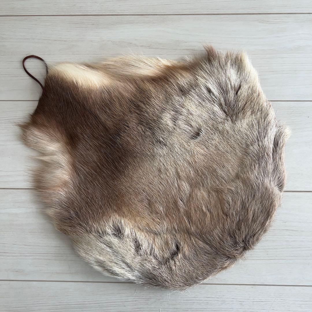 ハナ※トナカイラグ4枚セットリアルファー毛皮座布団ラグシートパッド