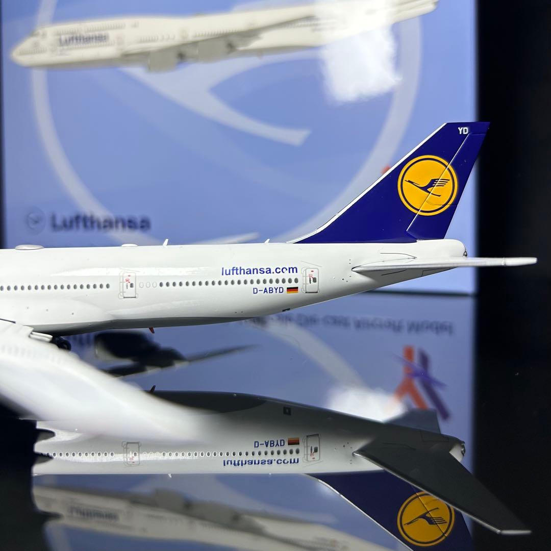 YYwings ルフトハンザ B747-8 D-ABYM 1/400 スタンド付
