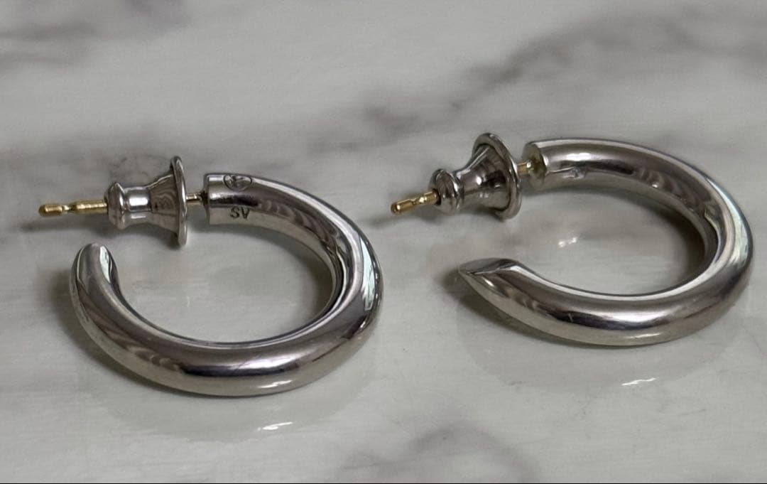 キャリアリング プラシーボ 501 美品 シルバー925 フープ ピアス