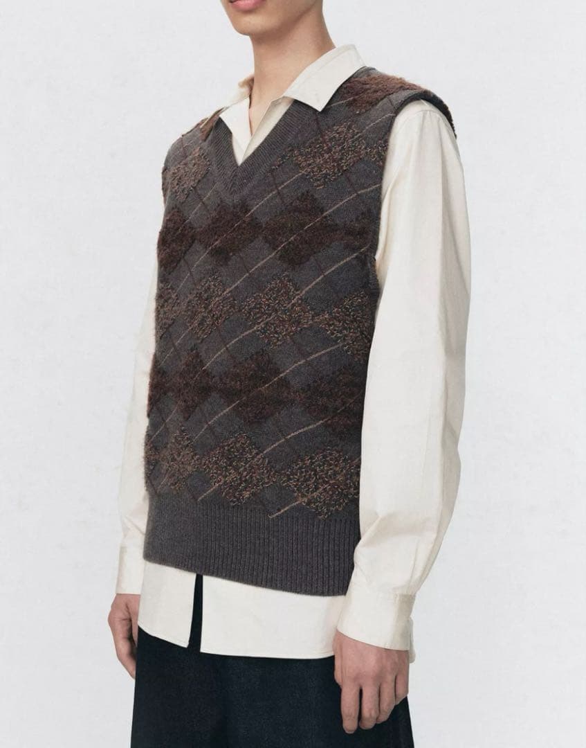 SOSHIOTSUKI×ZARA テクスチャードダイヤモンドニットベスト 新品