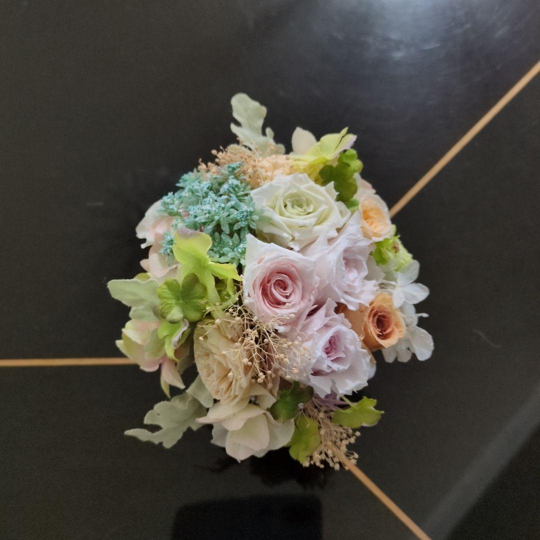 タンポポ　柴犬＆お花のモチーフ編みバッグ1073