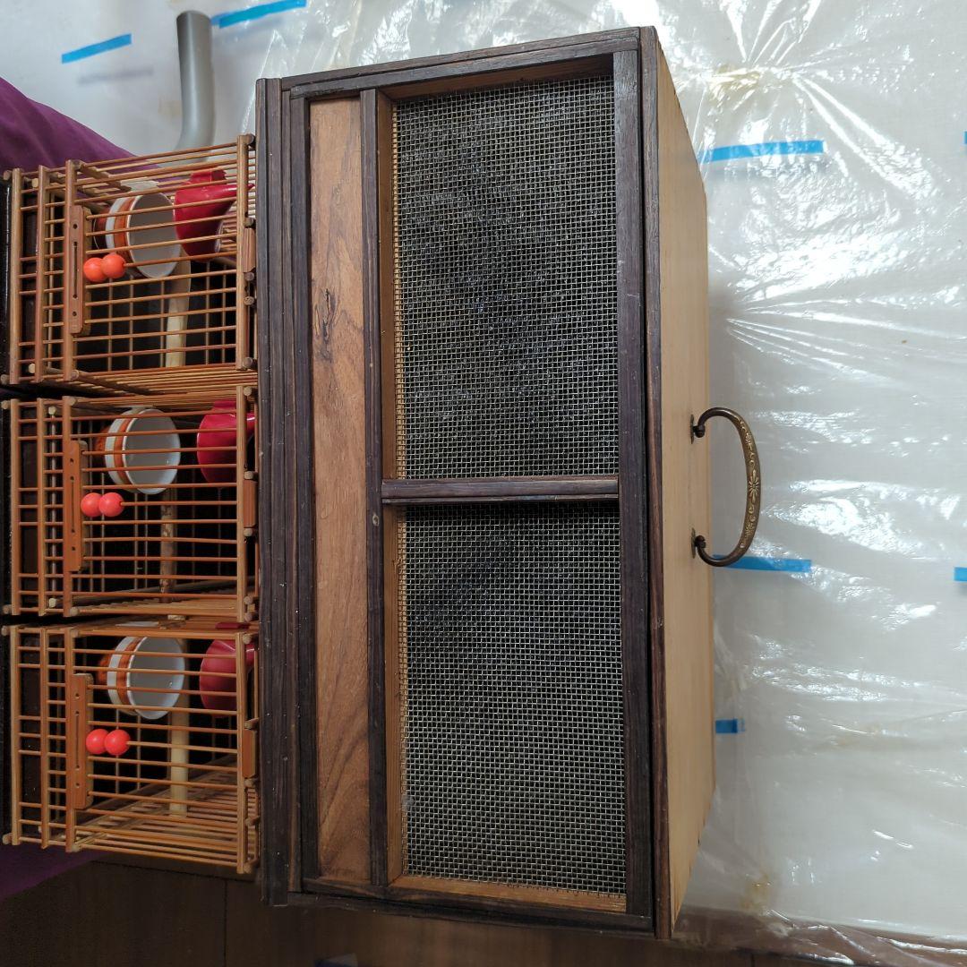 鳥籠　３セット。３羽用寝桶
