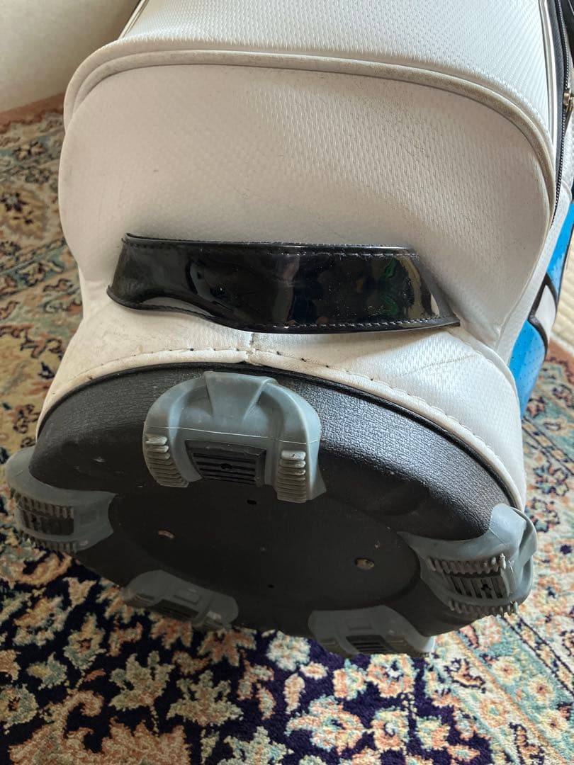 le coq sportif キャディバッグ ホワイト/ブルー