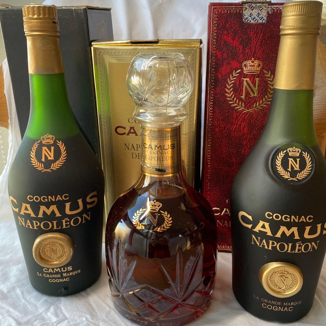 【未開栓・箱付】カミュ ナポレオン 3本セット（デラックス / グランマルキ）