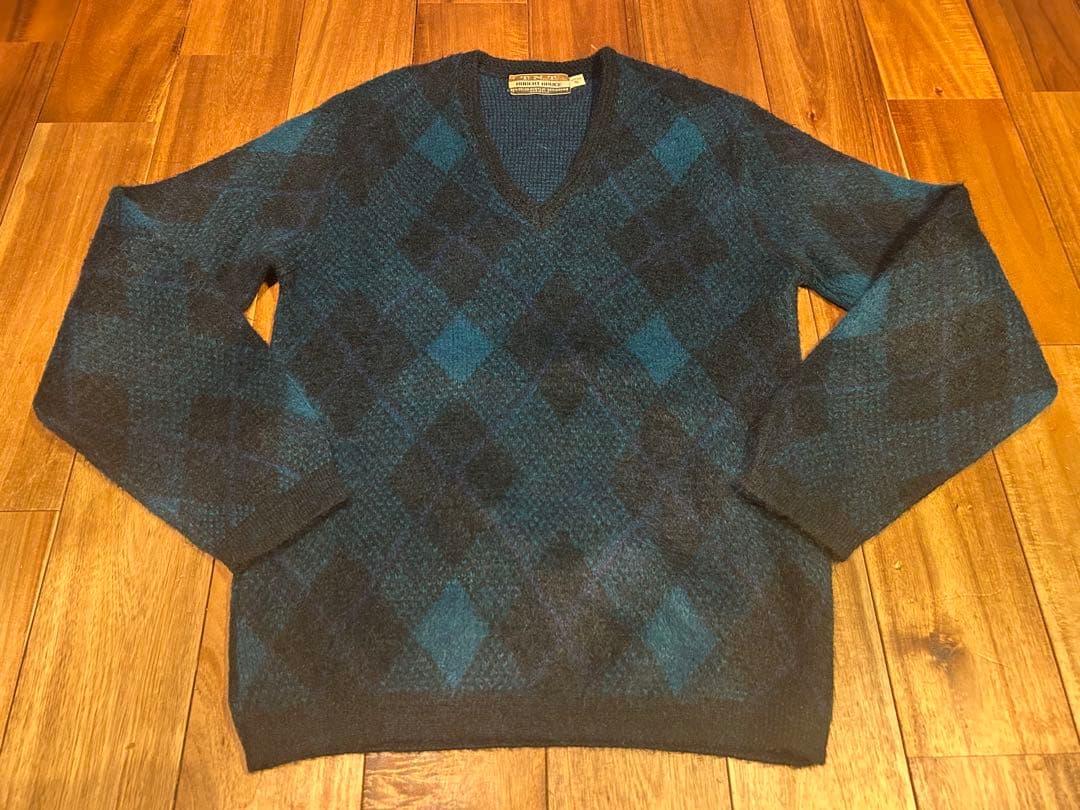 vintage 60's Vネックモヘアニットセーター