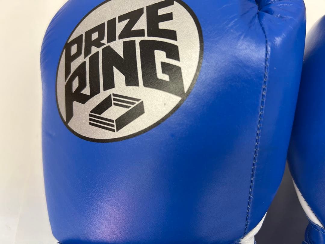 プライズリング　ボクシンググローブ　本革製　16oz 青