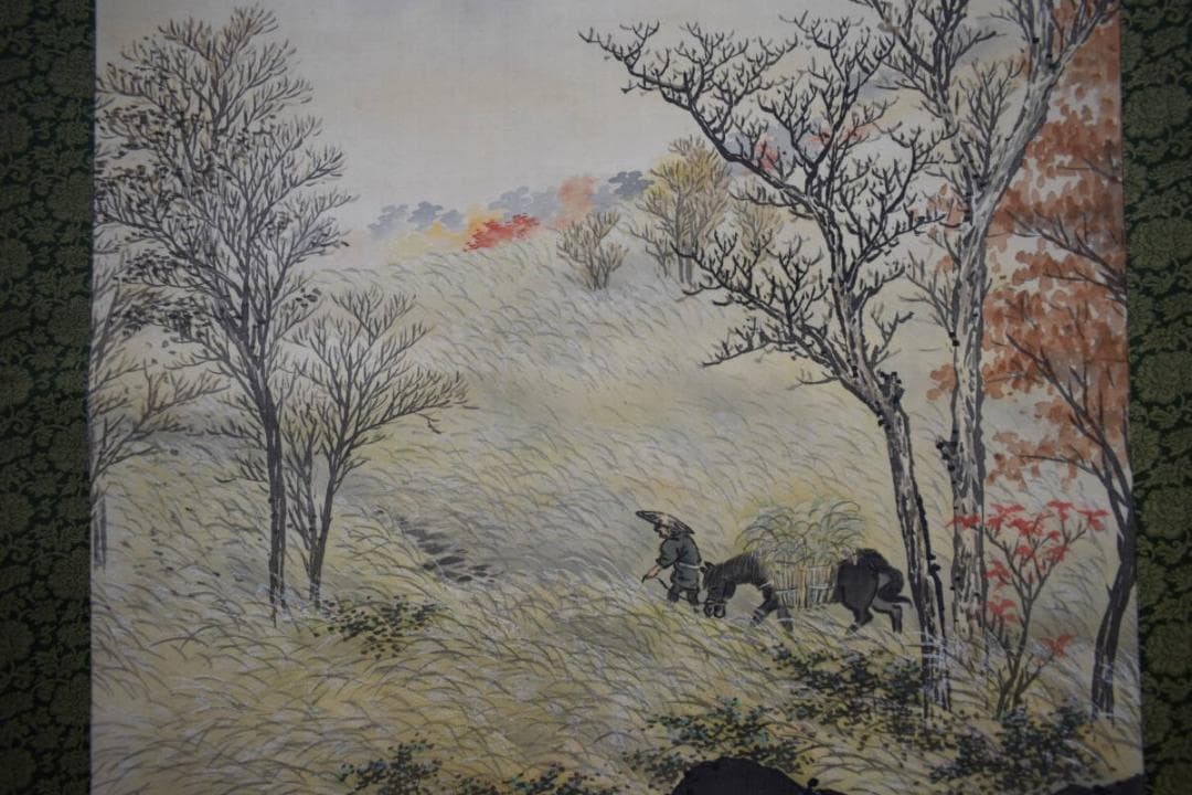 不詳/不詳/秋山帰樵図/布袋屋掛軸HE-726