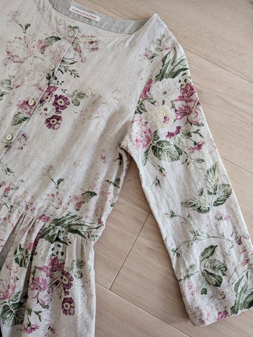 CABBAGES & ROSES　キャベジズ & ローゼス　リネンワンピース