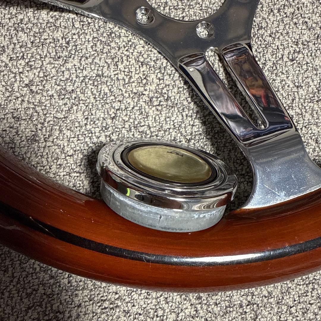 ウッド 3本スポーク ステアリング　ホイール 33パイ　旧車　ハンドル