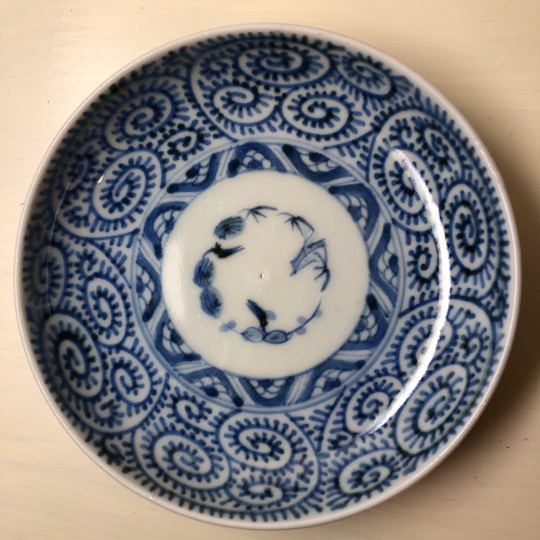 古伊万里☆骨董☆蛸唐草☆小皿六枚☆完品