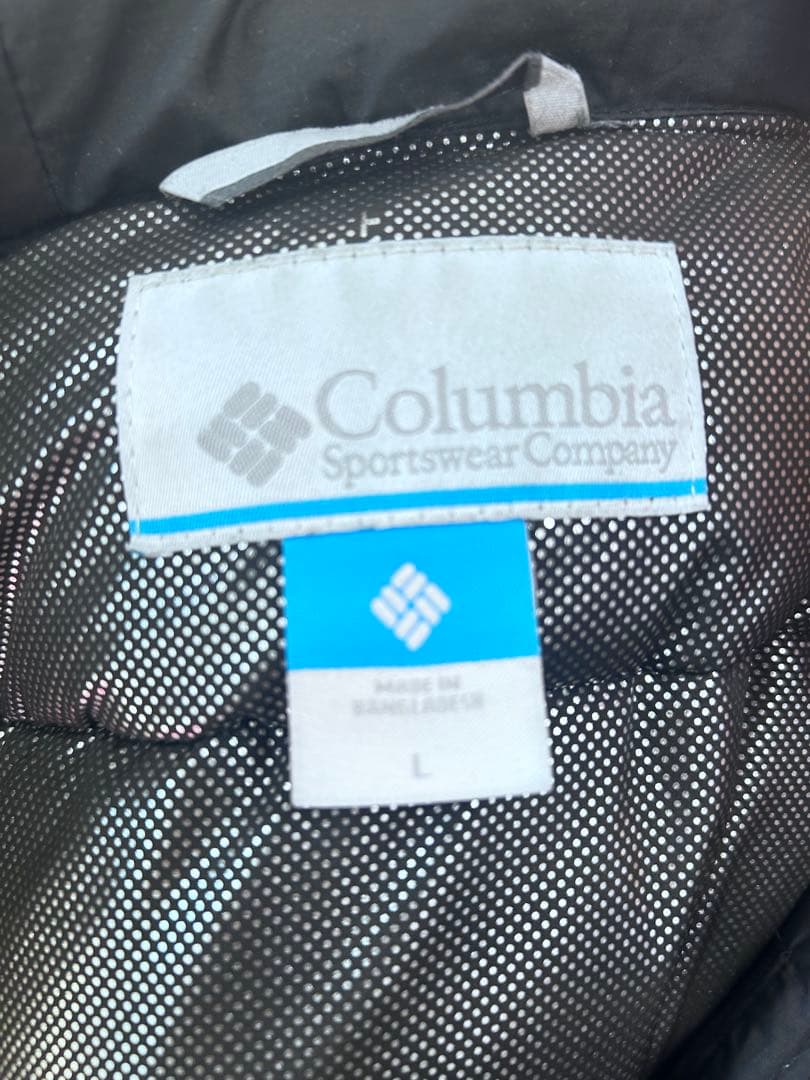 Columbia フード付きダウンジャケット Lサイズ ブラック