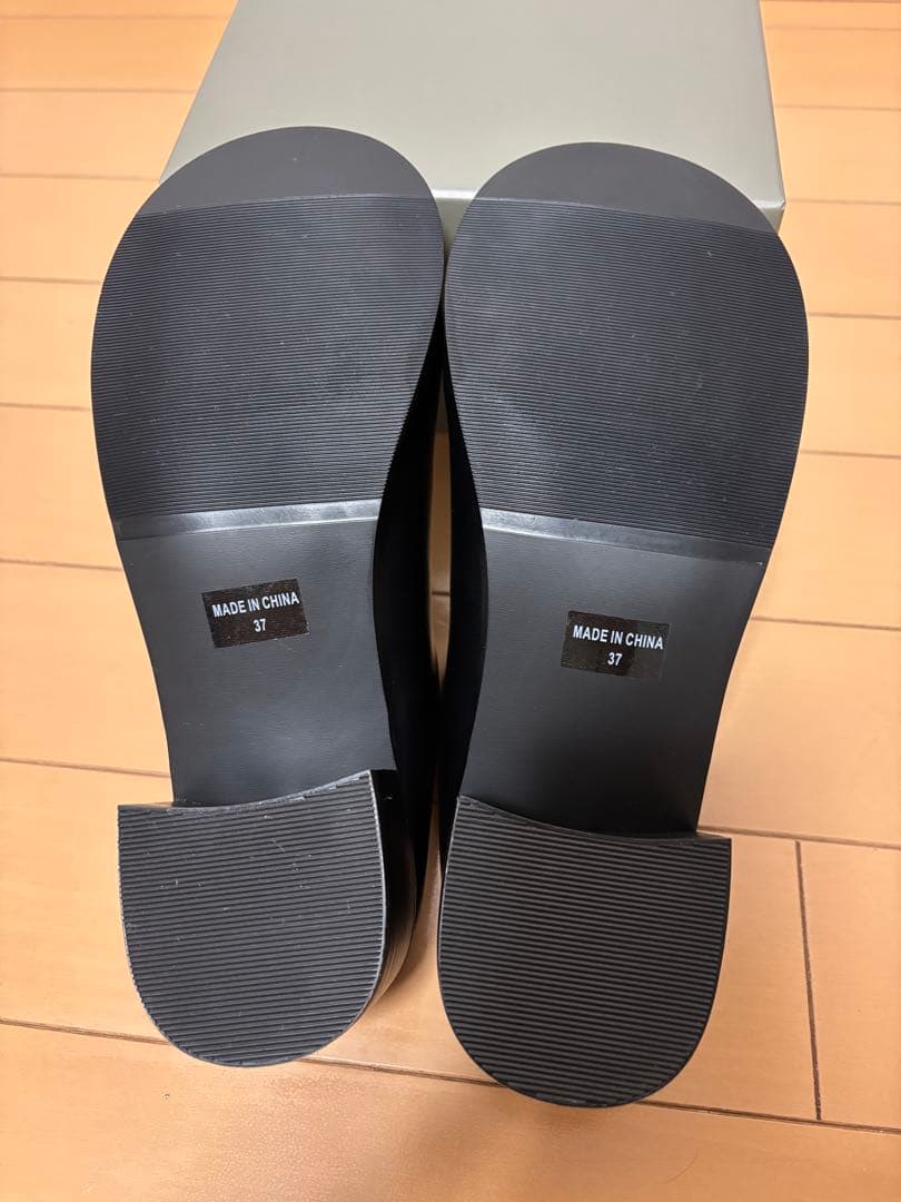 靴 anuke ecoleather heel slip-ons 37