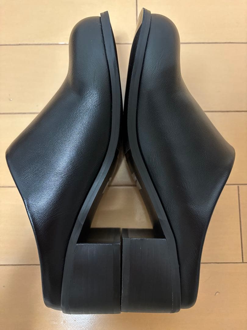 靴 anuke ecoleather heel slip-ons 37