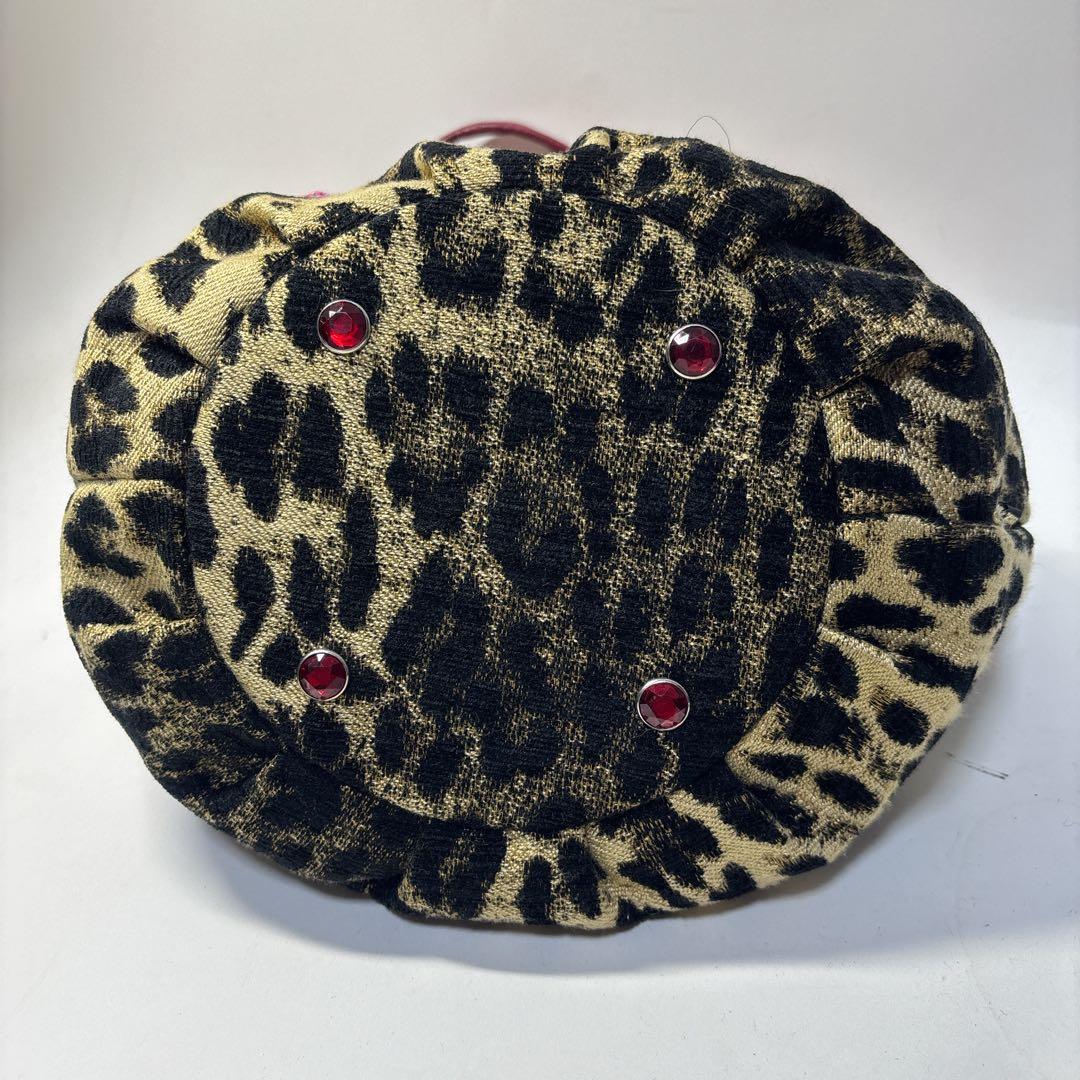 【美品】シンクビー！ アニマルハート ハンドバッグ レオパード 希少 ゴージャス