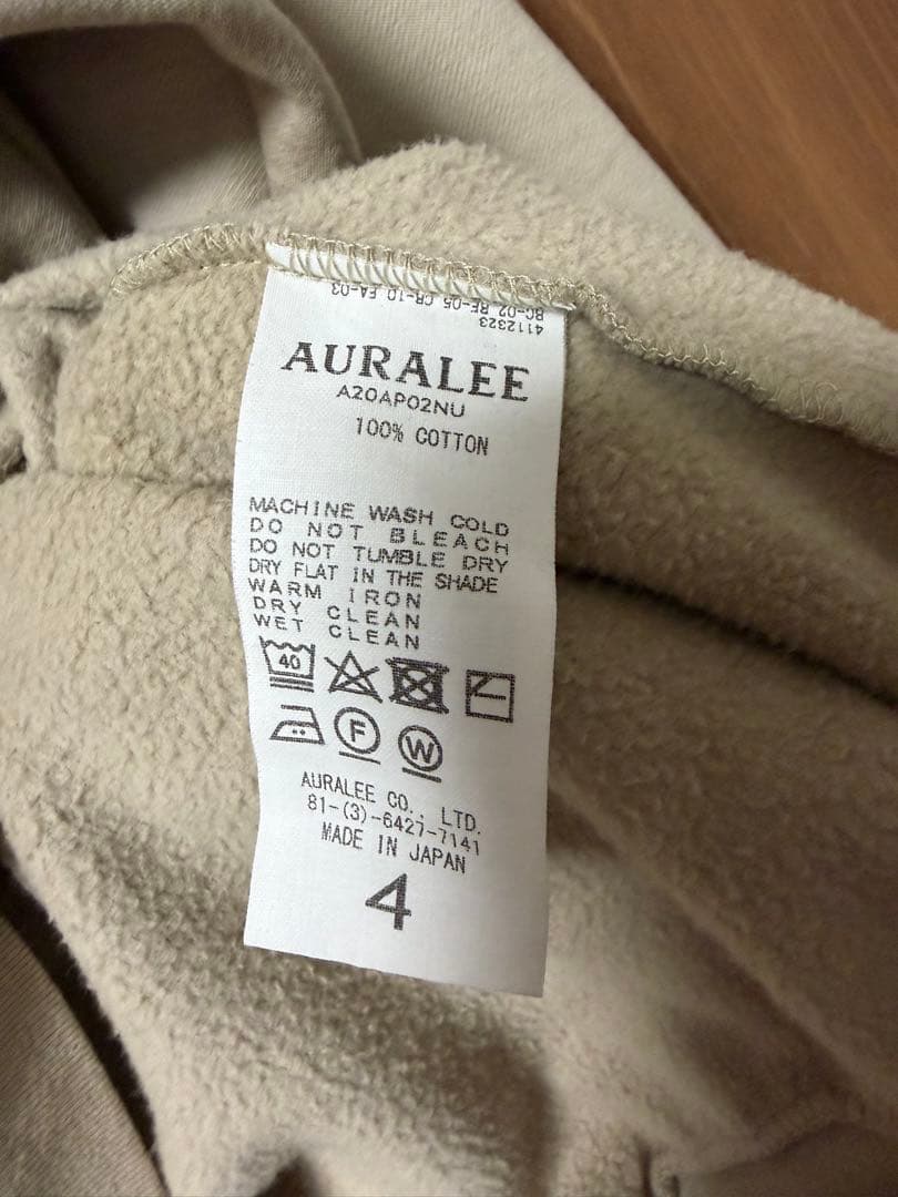 t*y様 AURALEE ELASTIC HIGH GAUGE SWEAT サイ