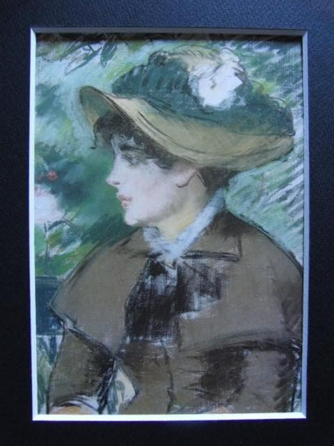 エドワール・マネ、ベンチにて、希少な画集より、状態良好、新品高級額