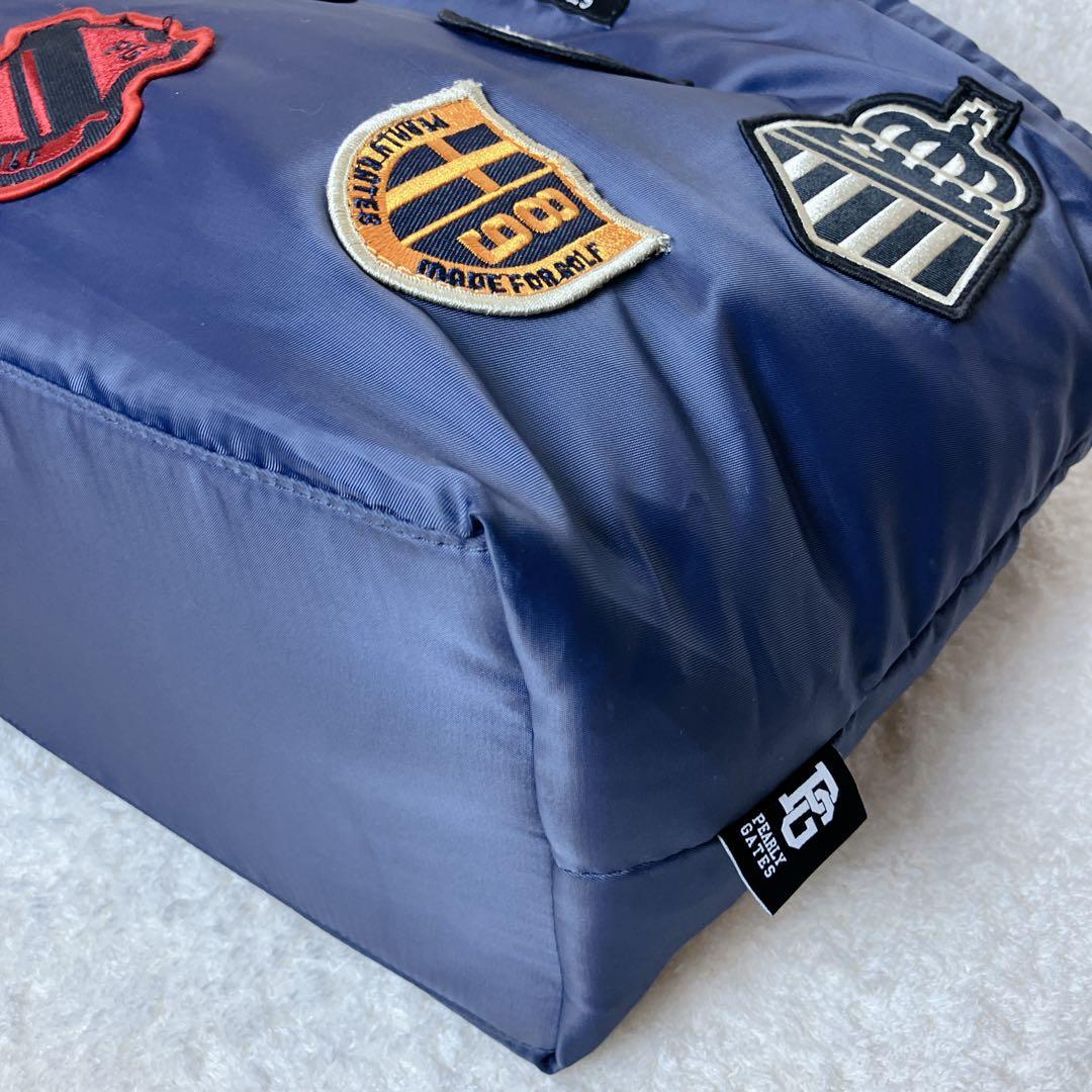 【極美品】パーリーゲイツ 2way ロッカーバッグ ワッペン ゴルフ ネイビー