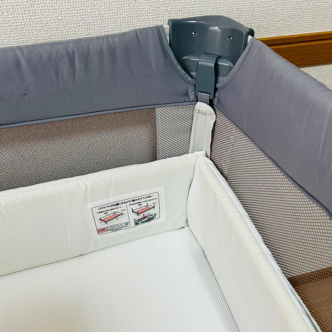 【良品】アップリカ ココネルエアーAB ベビーベッド グレーベアー Aprica