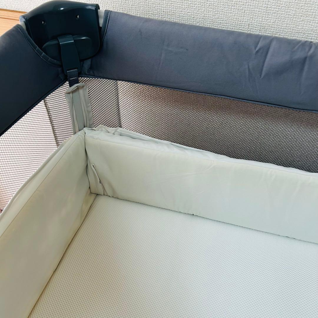 【良品】アップリカ ココネルエアーAB ベビーベッド グレーベアー Aprica