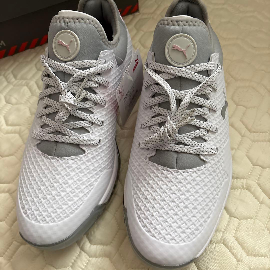 25cm 新品箱付き　プーマゴルフ　レディース　ゴルフシューズ　ホワイト