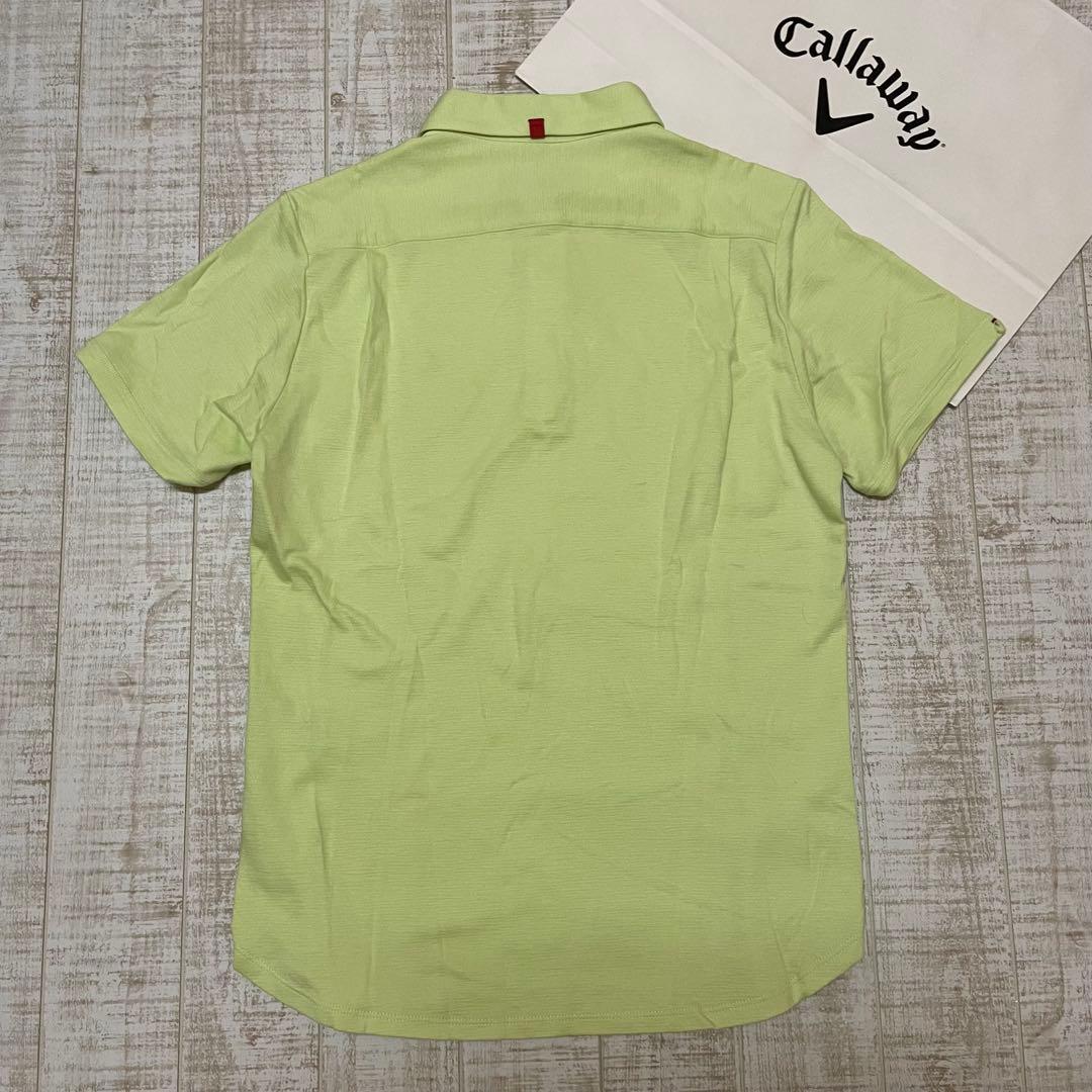 新品 キャロウェイ レッドレーベル 半袖シャツ 無地 ライトイエロー Mサイズ