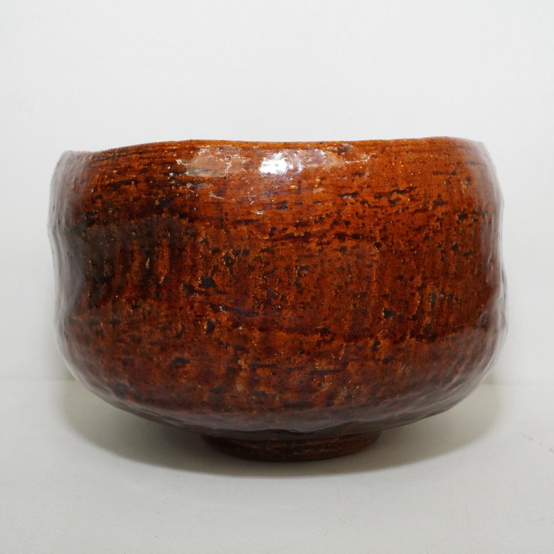 大樋長阿弥 飴釉 茶碗 共箱 茶道具 飴色 長阿弥造