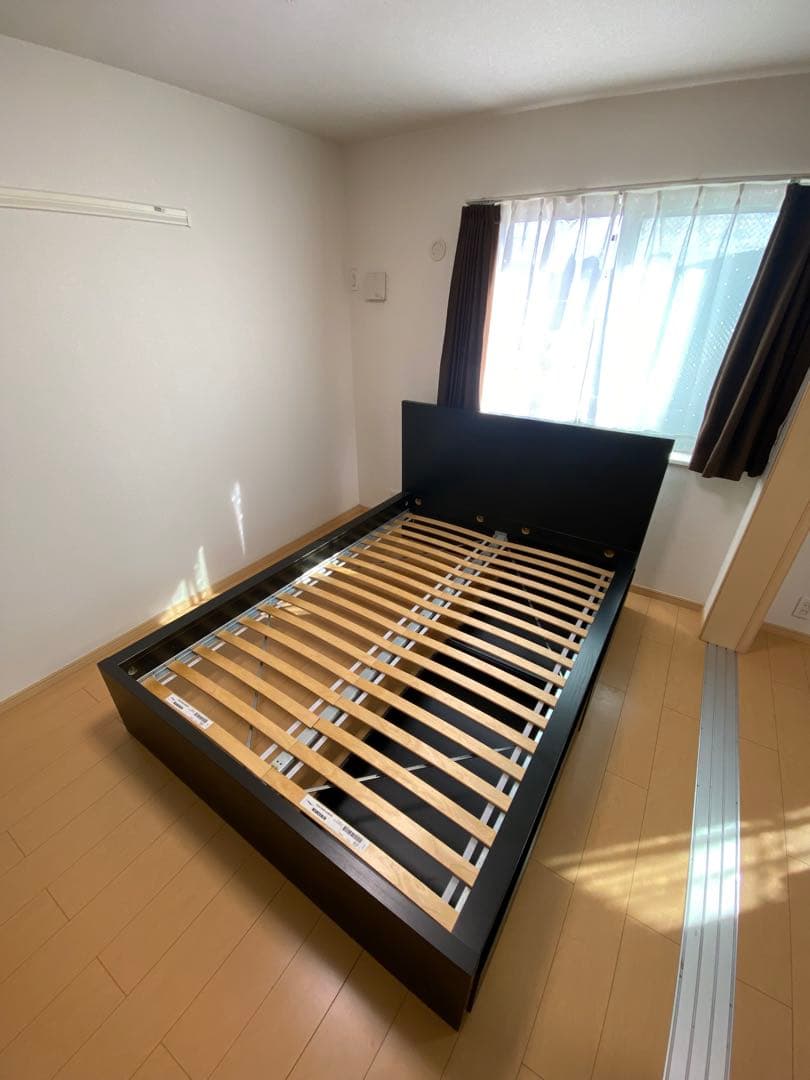 【引取限定】IKEA ダブルベットフレーム　マルム