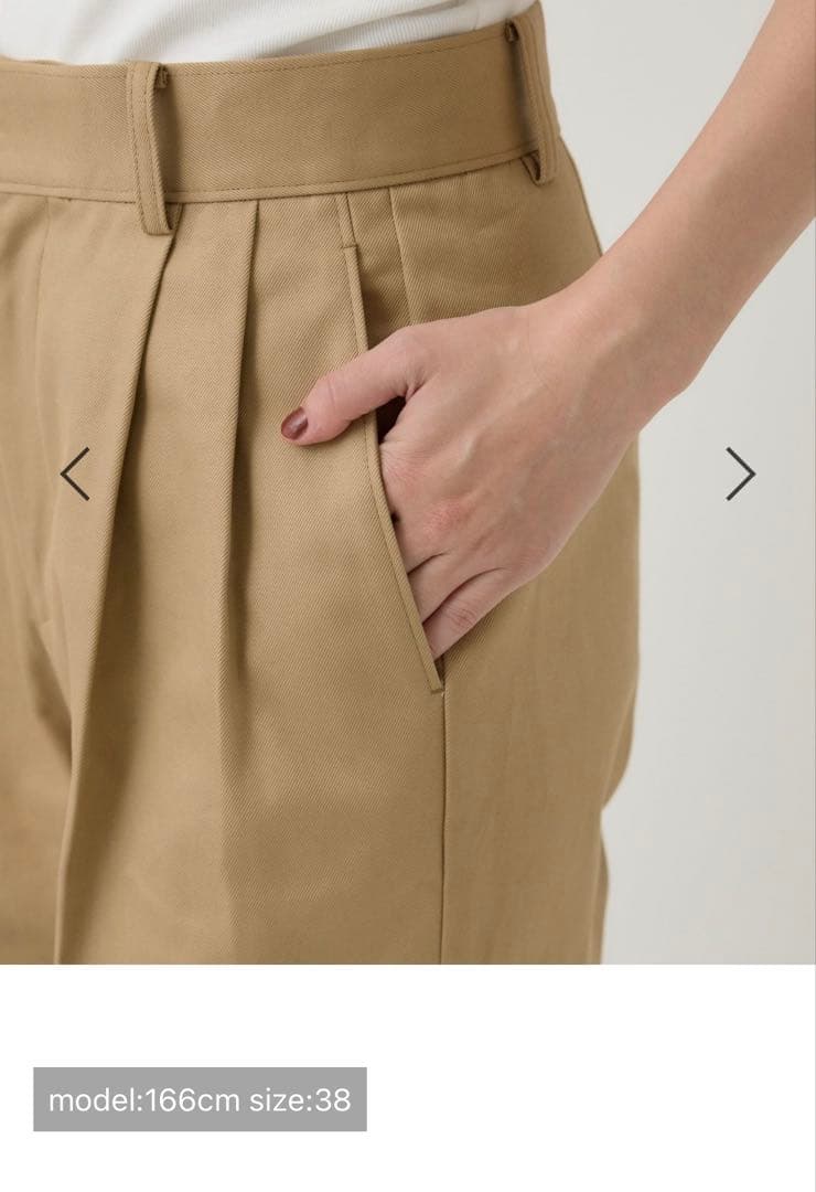 chaos ツータックチーノパンツ　38【新品】