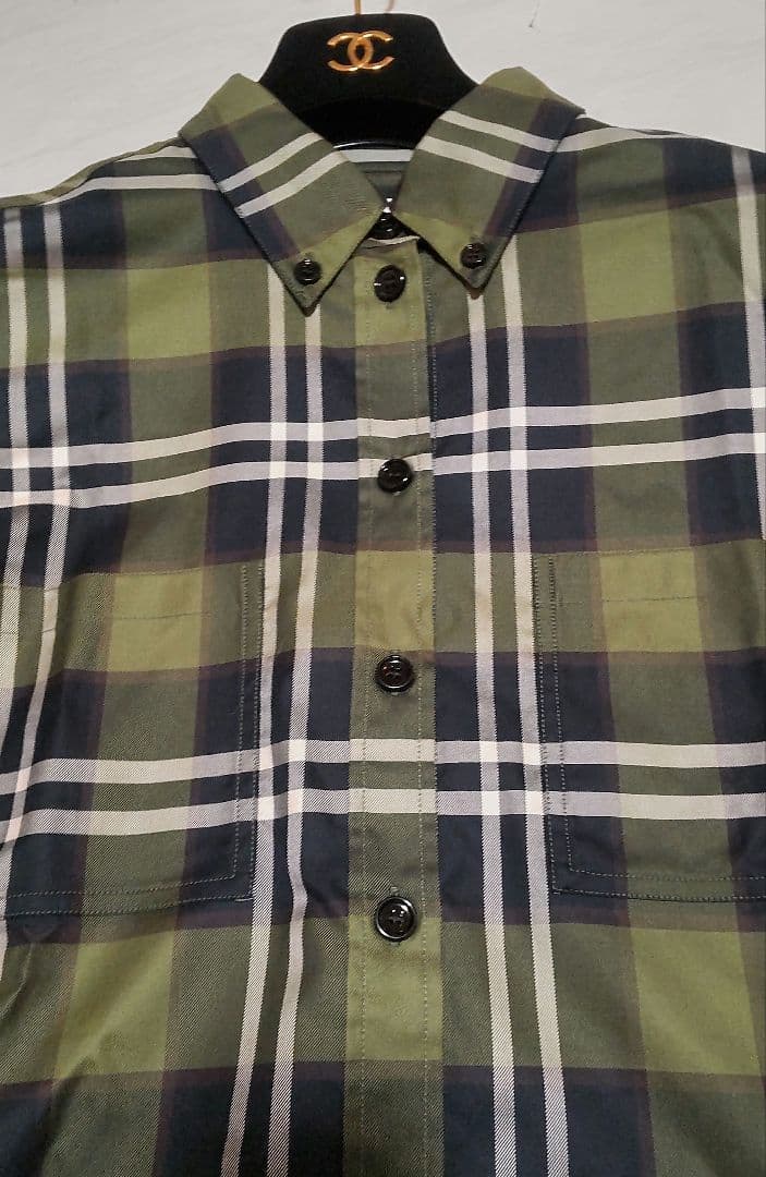 BURBERRY✨️オリーブグリーン・ チェックシャツ[タグ付き・未使用]