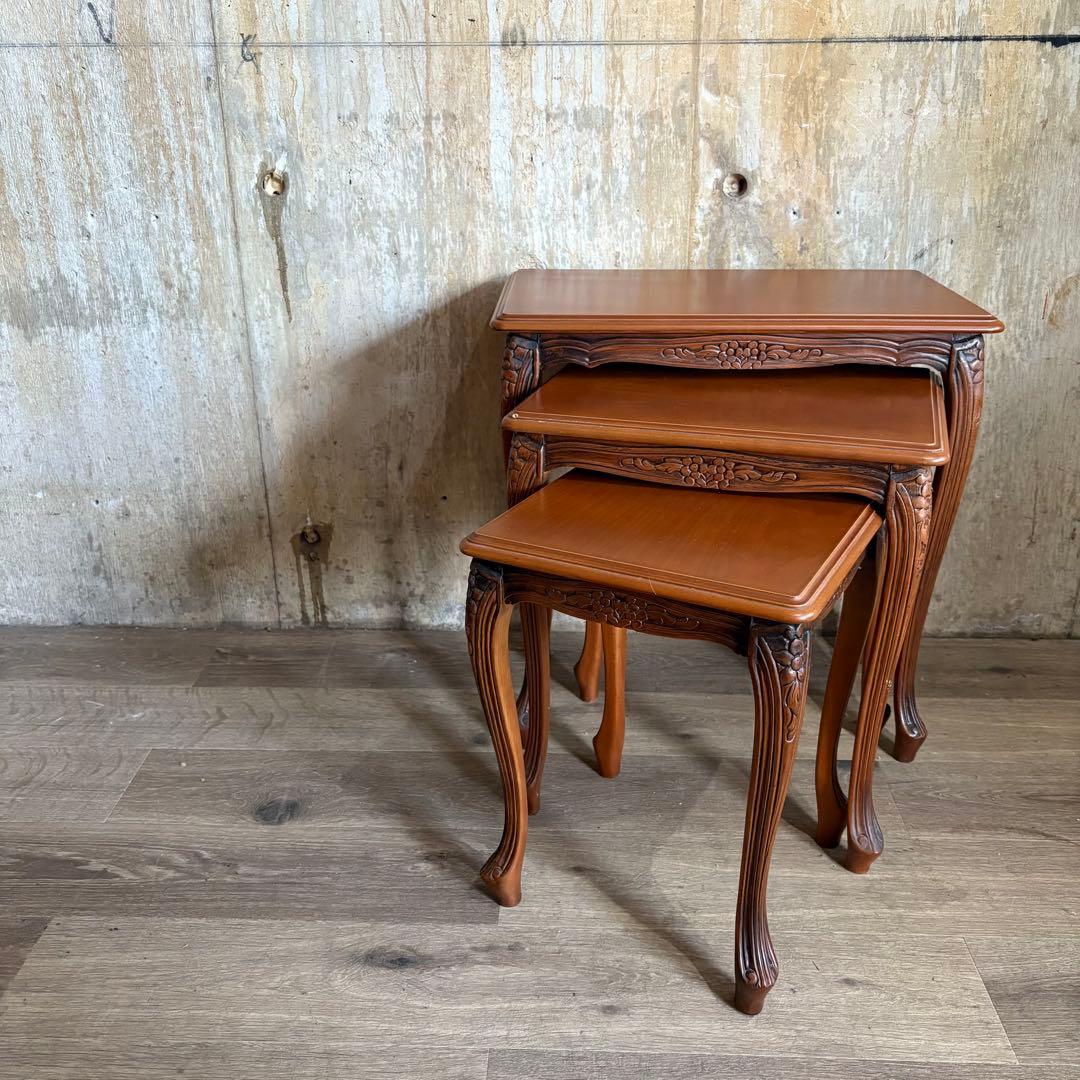 猫脚クラシック　ネストテーブル　サイドテーブル