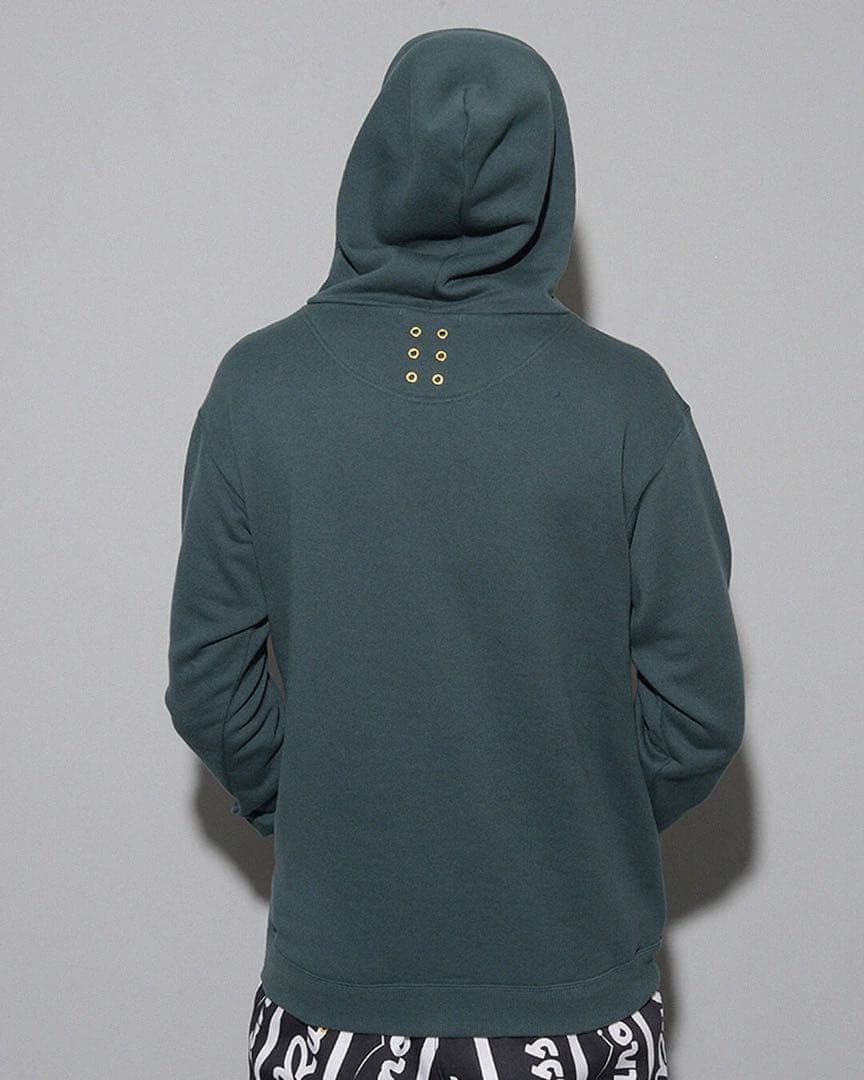 ラッセルノ ゴルフ フラグローズ ロゴ マスク P.O フーディー グリーン 6