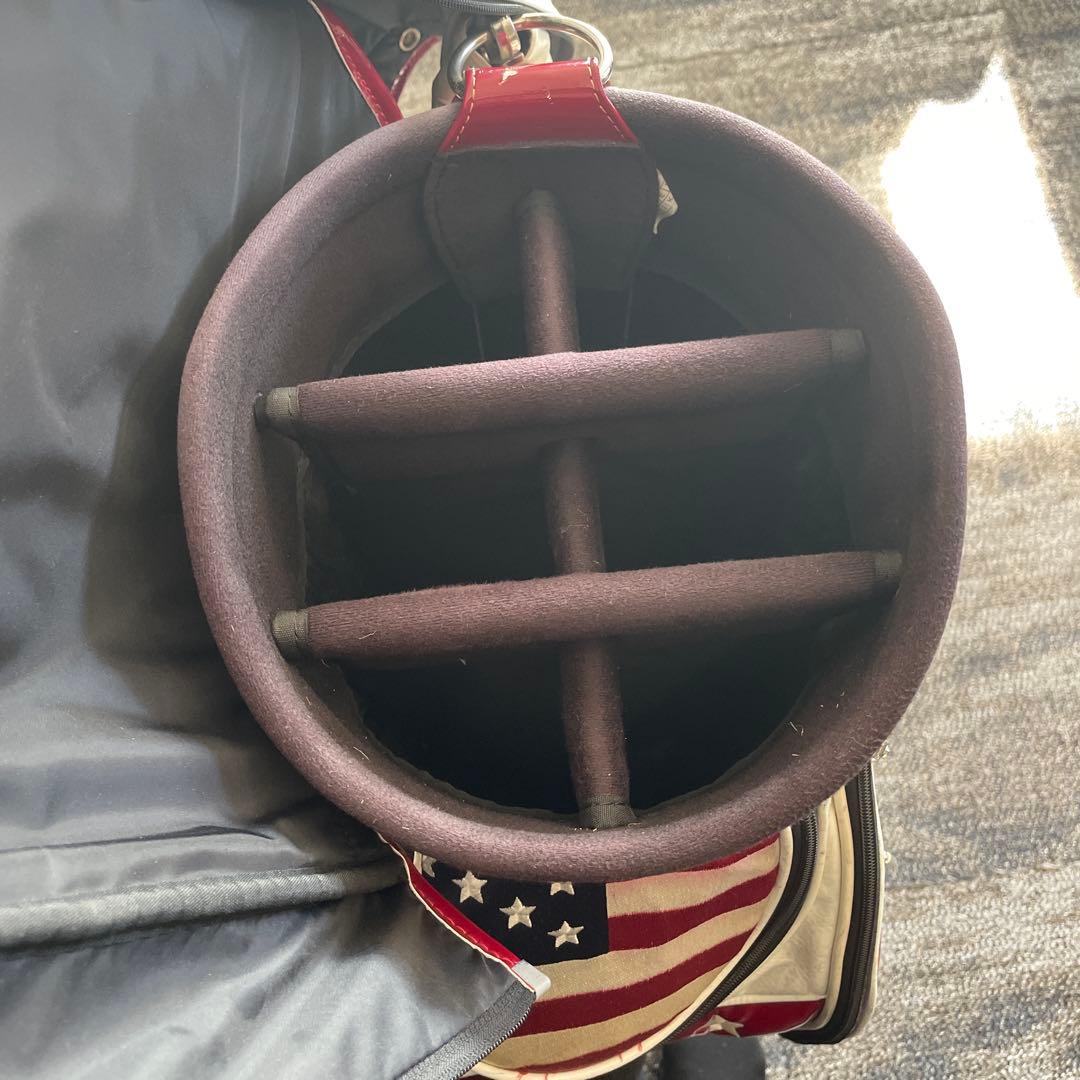 BETTINARDI キャディバッグ 赤 白 アメリカ国旗　ゴルフバッグ9インチ