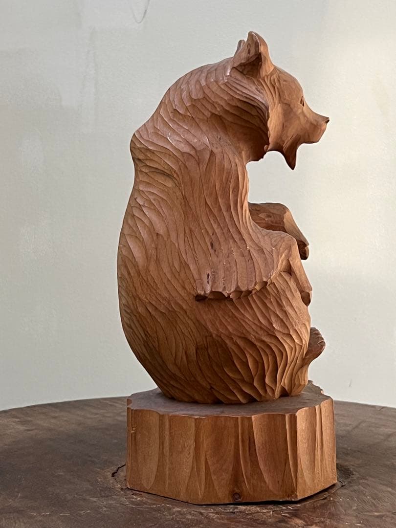 70'sロシア民藝　木彫り熊／ヴィンテージ木彫熊 郷土玩具 農民美術 アイヌ民芸