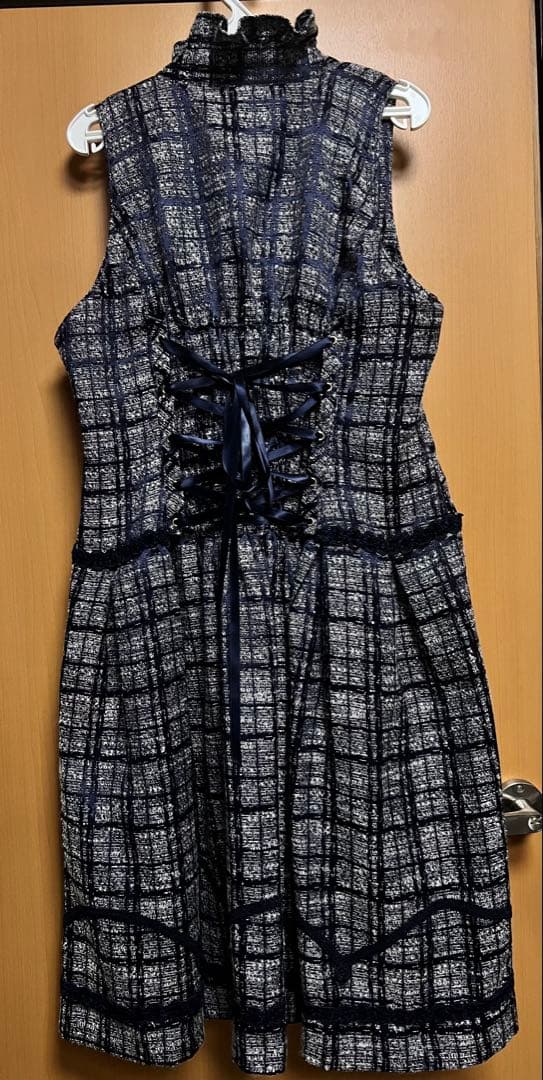 チェックツイード JSK 紺色