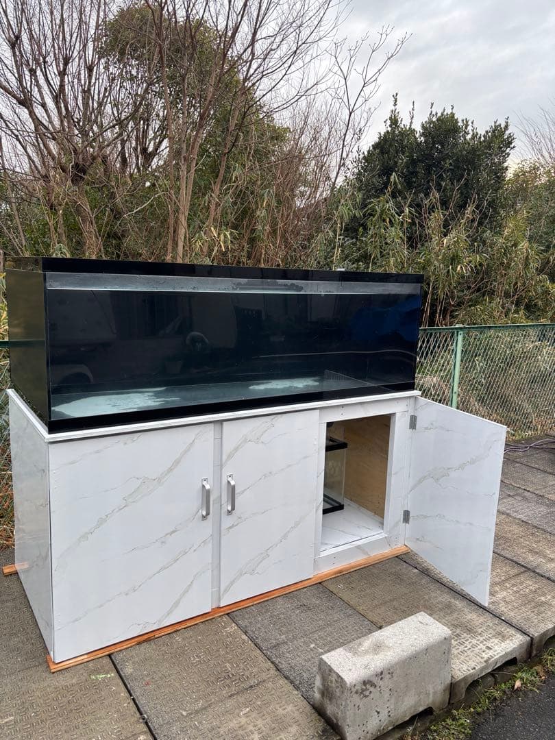 引き取り限定⇒ 180-60-80 オーバーフローアクリル水槽 と台のセット