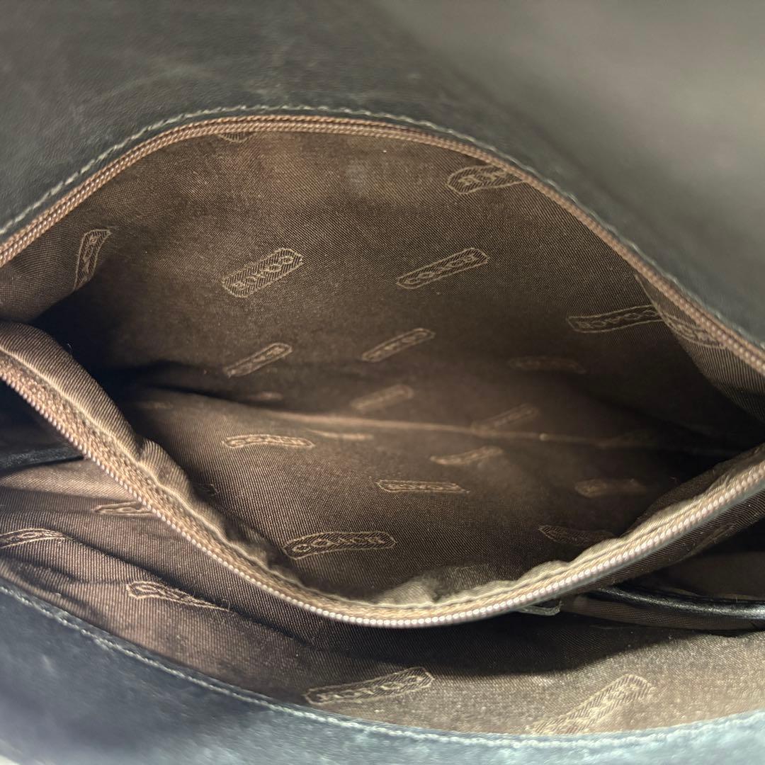 オールドコーチ　ブラック　レザー　vintage coach ショルダーバッグ