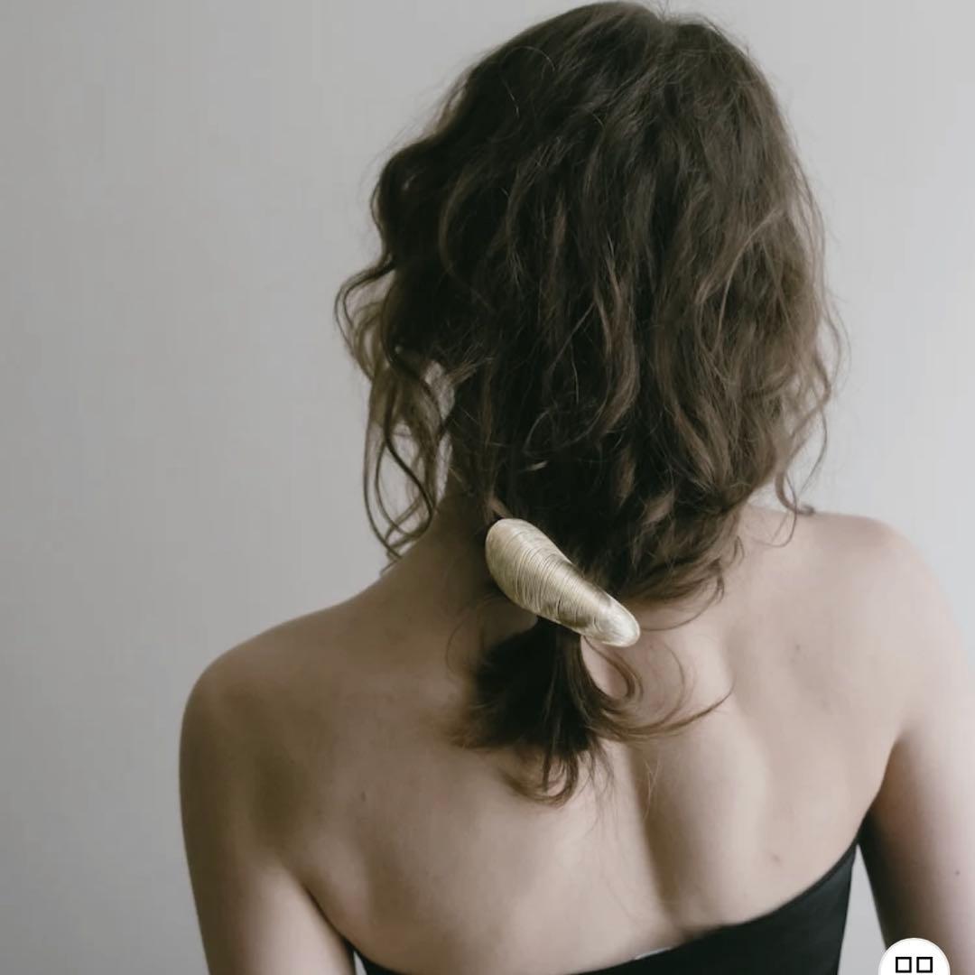 極美品　SYKIA シキア　バレッタ　シルバー