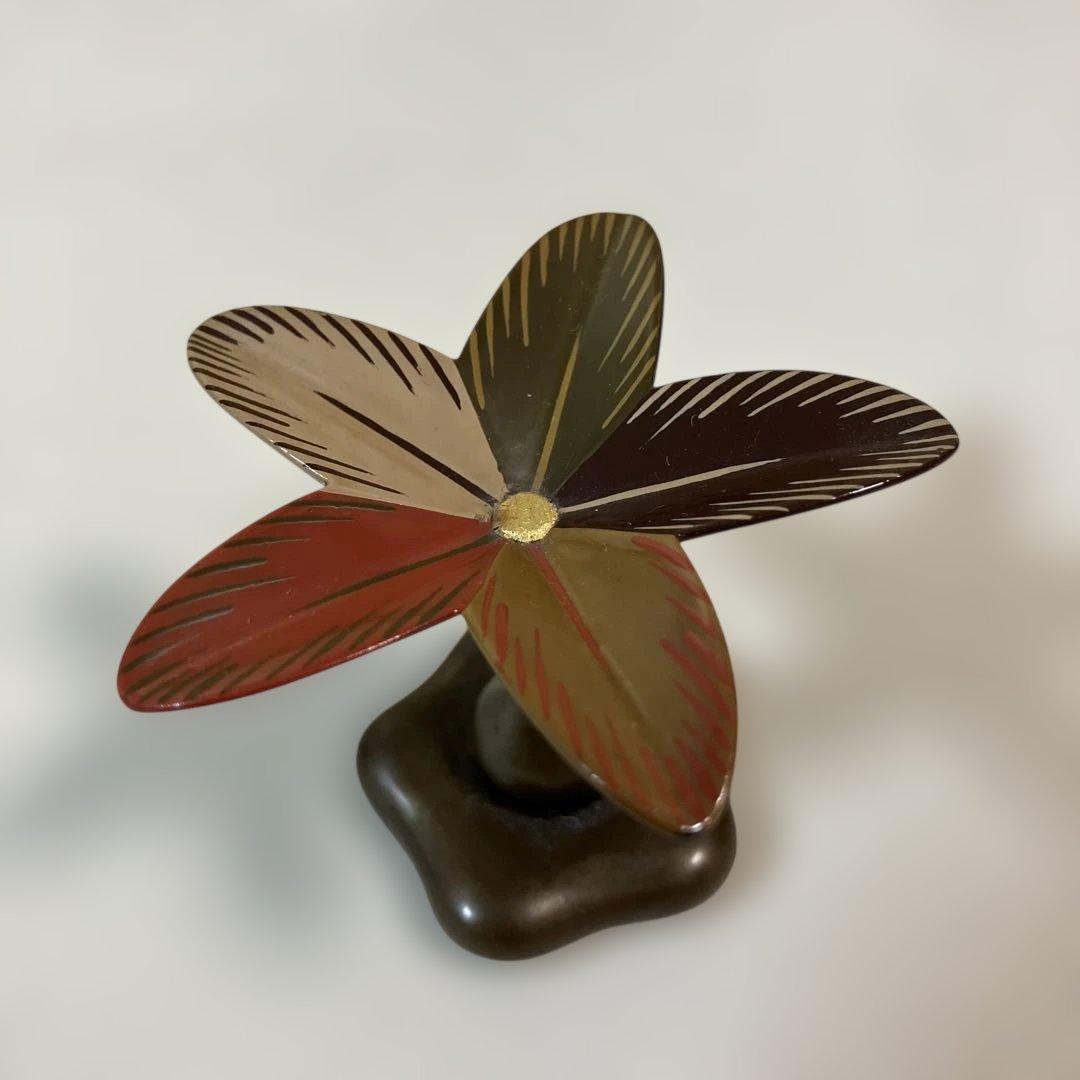 茶道具 色絵羽根蓋置 金谷五良三郎造 共箱