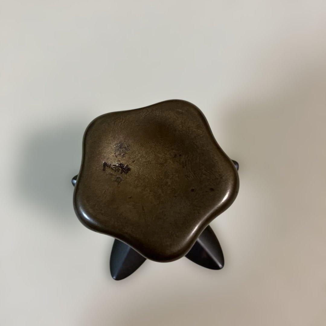 茶道具 色絵羽根蓋置 金谷五良三郎造 共箱