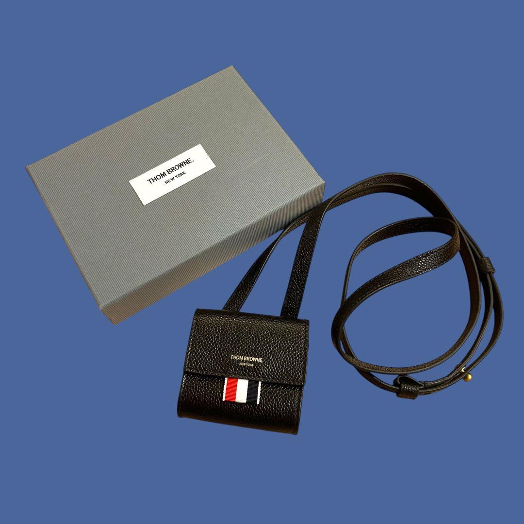 ★新品未使用★ THOM BROWNE トリコロール レザー ショルダーポーチ