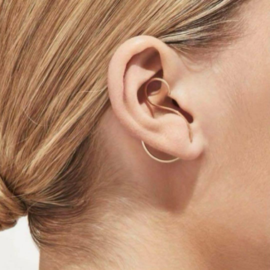 shihara S字　ピアス K18 大