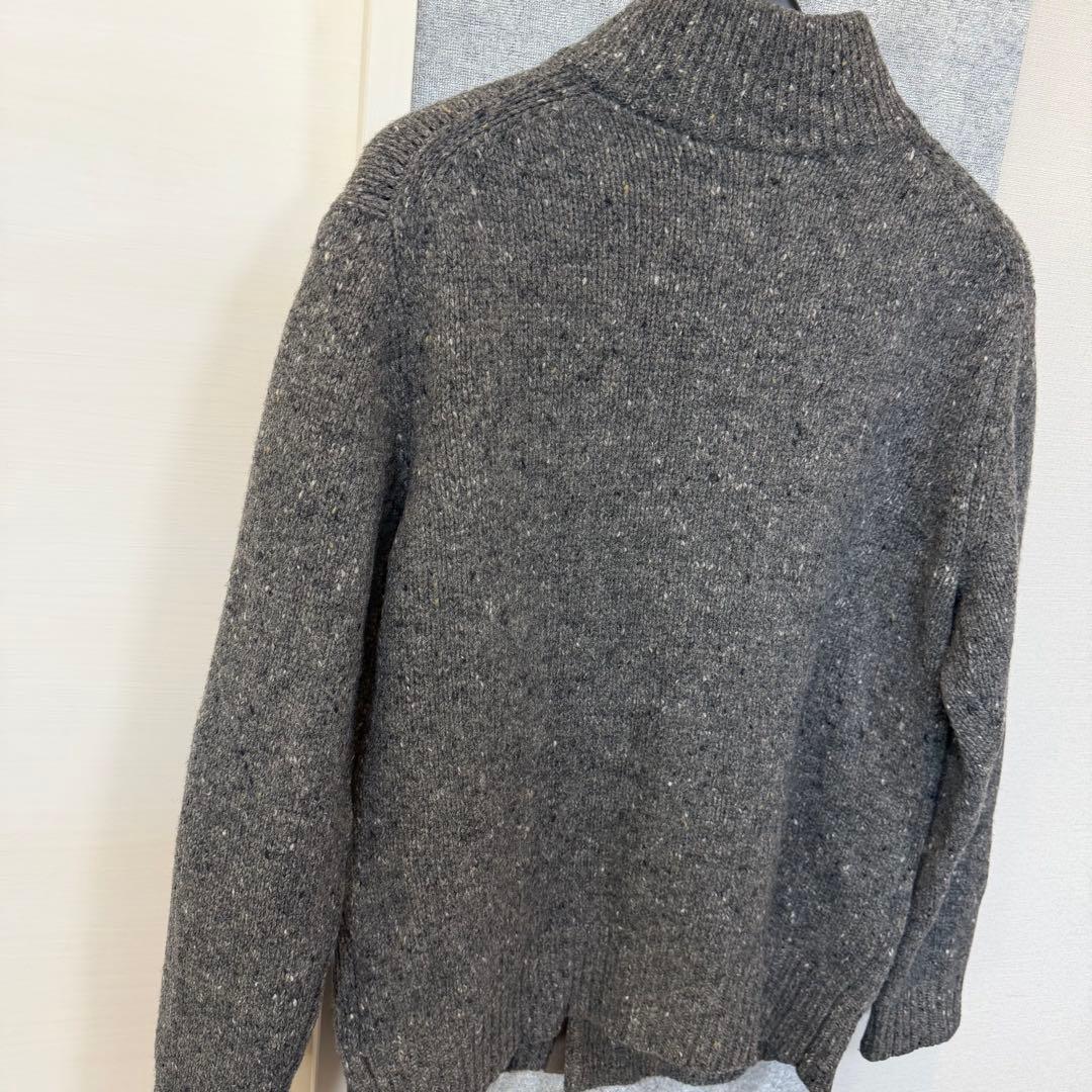 美品マーガレットハウエル　カーディガン　ウールリネン　リブニット　長袖　グレー