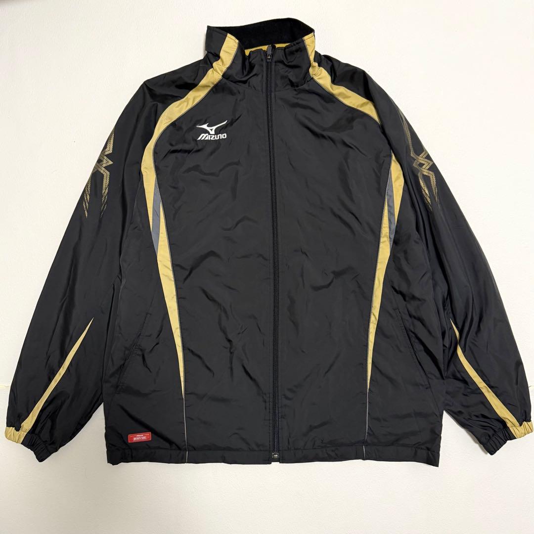 ✨美品✨MIZUNO ブレスサーモ ウインドブレーカー 上下 中綿 黒　金　XL